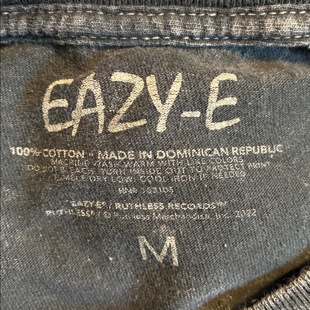 Eazy-E Compton Ruthless records hip hop rapper distressed dark gray wash t-shirt - Picture 10 of 10